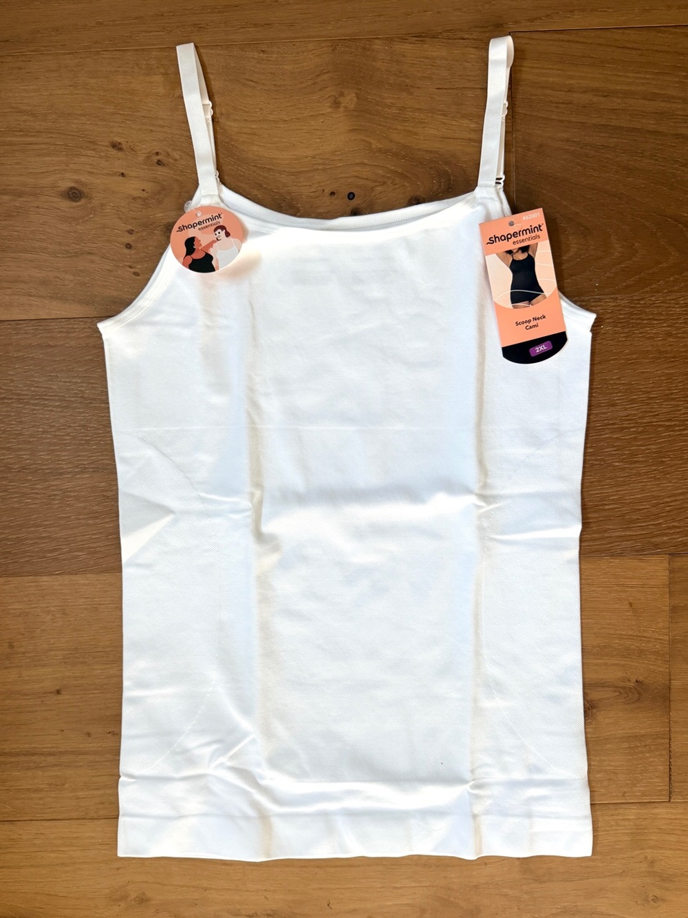 NWT Shapermint Essentials Cami Shapewear BUNDLE Scoop Neck Black White Cream XXL - Picture 3 of 16